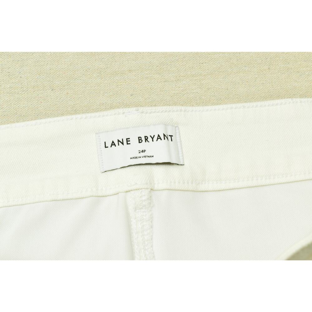 NWT Lane Bryant Women's Plus Size 24P White Tighter Tummy Straight Jeans - Picture 6 of 8